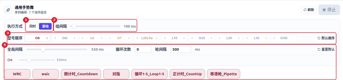 滚动执行手势舞